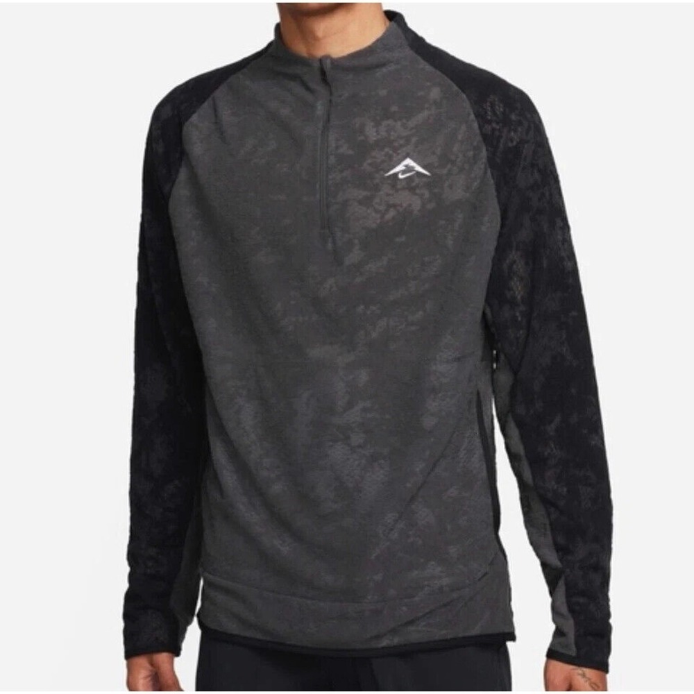 NIKE Trail DRI-Fit Midlayer Men's Running Anthracite Grey Sz S (FB7535-060)